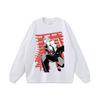 American Street Cartoon Printed Retro Wash T-shirt de manga curta Marca de moda masculina e feminina Hip-hop Loose Old Fashion Brand Top