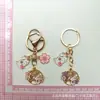Llavero de Conejo Lindo Estilo Chino Flor Aleación Creativo Dibujos Animados Exquisito Llavero Colgante de Bolso Colgante Pequeño