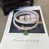 Pulsera de Cristal Jingle Estilo Antiguo Hanfu con Colgante de Loto, Pulsera Delgada Estilo Chino Super Hada, Versátil para Uso Diario, Hecho a Mano