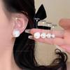 Pendientes de Perla Grande Shijia para Mujer, Pendientes Planos Franceses al Vapor de Plata 999, Pendientes de Lujo Ligero Elegantes de Gama Alta, Pendientes de Moda
