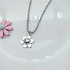 Hyun-a-Ya terroir amantes retro geniales aman oso flor pequeña letra colgante cadena de collar de acero inoxidable disco accesorios