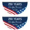 Bandeira 250 Anos Nós o Povo Cruz Americana Transfronteiriça Bandeira do 250º Aniversário Meio Círculo Bandeira para Pendurar ao Ar Livre