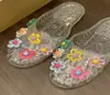 Zapatos de Gel Coreanos Super Hada con Decoraciones de Flores, Zapatos de Cristal Modernos y Únicos con Hebillas de Zapato 3D, Accesorios DIY para Zuecos de Mujer