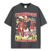 Camiseta Transfronteriza Simple Phil Jackson Zen Estilo Americano Vintage Lavada Holgada Casual Manga Corta