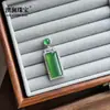 Estilo chino tradicional, alta calidad, verde imperial, colgante de ágata verde natural de alta transparencia, diseño unisex, accesorio versátil