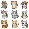 Patch Bordado de Gatinho Fofo Desenho Animado Gatinho Desenho Animado Patch Adesivo para Termocolar para Roupas Infantis, Bolsas, Patch para Roupas DIY