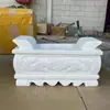Mesa de chá pequena estilo Zen base de castiçal de pedra incensário frente de túmulo ao ar livre para queimar incenso Mármore Branco Pedra Verde Ornamento Retangular