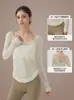 Cubierta de Yoga Ligera y Transpirable de Color Contrastante para Mujer, Cubierta Deportiva con Lazos en la Espalda en Forma de U con Aspecto de Alta Gama, Ropa de Fitness Holgada