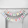 Bandera de Unicornio Feliz Cumpleaños Decoración de Letras Tira de Tirar Decoración Grande para Fiesta Banderines de Papel para Vestir Bandera Colgante Venta al por Mayor