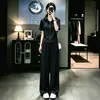 Conjunto Esportivo Feminino 2026 Novo Super Quente Roupa de Verão Conjunto Completo Redutor de Idade Manga Curta Calça de Perna Larga Casual Mais Vendido Conjunto de Duas Peças