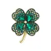 Broche Simples de Trevo de Quatro Folhas Estilo Coreano para Mulheres, Broche Personalizado Exquisito de Trevo da Sorte de Alta Qualidade, Acessório de Broche de Luxo de Alta Qualidade