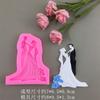 Molde de silicona grande y pequeño para decoración de pasteles de chocolate y azúcar, con pegamento y gotas para novias y novios