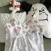 Conjunto de Pijama de Camisola y Shorts Estilo Deseo Puro para Mujer, Nuevo Verano 2026 Estilo Dulce de Crayon Shin-chan con Sujetador Incorporado, Conjunto de Ropa de Casa