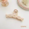 Color Café con Leche Estilo Ins Pinza de Tiburón Grande Accesorios de Cabello de Gama Alta para Mujeres Pasador Mate Pasador Lindo Venta al por Mayor