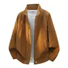 Nueva chaqueta de gamuza talla grande con cuello alto para hombre, diseño de remaches, estilo old money, corte holgado, marca de moda, abrigo versátil estilo coreano