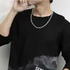 Cadena Cubana de Moda con Circonita Cuadrada y Patrón de Hierba Tang, Cadena Estilo Hip-Hop Americano, Día de San Valentín, Venta Directa del Fabricante