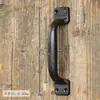 Manija de Puerta de Hierro Fundido Estilo Retro Europeo para Patio Exterior Jardín Puerta de Madera Armario Decorativa Manija de Hierro Pestillo