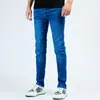 Jeans Ajustados Elásticos para Cuatro Estaciones Transfronterizos Estilo Coreano de Aliexpress Pantalones Casuales Ajustados para Hombre Pantalones Coloridos para Jóvenes