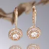 Pendientes Joyería Rongxing Estilo Retro de Corte Europeo y Americano Cobre Microincrustaciones Zirconia Brillante Diseño Venta al por Mayor de Fábrica