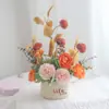 Vaso de cerâmica para plantas item quente do Douyin dropshipping flor pequena flor artificial planta em vaso flor de simulação decoração de sala de estar ornamento