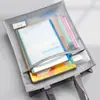 Bolsa de malla para documentos bolsa para archivos de secundaria gran capacidad bolsa para tutorías de estudiantes bolsa tote transparente para hombres para llevar libros