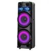 Altavoz Bluetooth de Alta Potencia 300W Altavoces Dobles de 12 pulgadas Micrófono Inalámbrico Altavoz Portátil para Baile Cuadrado Iluminación RGB Tws