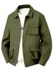 Comercio Exterior Transfronterizo Ropa de Trabajo para Hombre de Color Sólido con Múltiples Bolsillos Estilo Simple Manga Larga Casual Versátil Impermeable Chaqueta Abrigo
