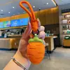 Nuevo Llavero de Coche de Fruta de Cuero Lindo de Dibujos Animados Moda Creativa Colgante de Bolso Colgante de Pareja