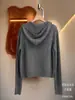 Nuevo suéter de punto de lana para otoño e invierno para mujer, sudadera con media cremallera, engrosado, cálido, versátil, camiseta básica de corte holgado