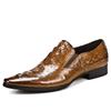 [Exclusivo VIP] Couro Genuíno Masculino Padrão Crocodilo Casual Estilo Britânico Coreano Negócios Mocassim Preguiçoso de Couro