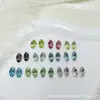 Wuzhou K9 Súper Brillante 6X10 Forma de Huevo de Paloma Diamante de Imitación 1:1 Réplica de Huazi Accesorios de Uñas Decorativas de Fondo Puntiagudo DIY
