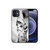 Adecuado para funda de teléfono iPhone 17, Funda suave, Funda de teléfono de gato azul divertida de gato para exportación, Funda de teléfono de gato