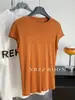 Deusa Minimalista T~95% Liocel! Camiseta de Verão 2026 com Toque Nuo, Gelo Suave, Caimento Fluido, Manga Curta com Pequenas Mangas Volumosas, Estilo Básico Elegante