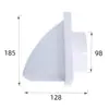 Tapa de aire para pared exterior de plástico, ventilación a prueba de viento y lluvia, tapa transpirable, entrada de aire de escape, conducto de ventilación de escape de humo, salida de aire