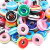 14mm cor listra grande buraco redondo contas resina roda contas planas diy mão contas jóias acessórios fabricantes atacado