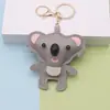 Bolsa con colgante de llavero de koala de peluche de cuero lindo, regalo para mejores amigos, accesorio de mochila y bolso escolar de nicho