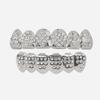 Nuevos Dientes de Oro Incrustados de Diamantes Color de Carta de Póker Forma Picas Flor de Ciruelo Roja Melocotón Bloque Un Carácter Joyería Hip Hop