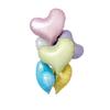 Nuevo macarrón corazón torcido globo de aluminio twist cara sonriente amor fiesta de cumpleaños atmósfera escena decoración accesorios