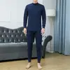 Ropa de otoño pantalones largos traje hombre año de nacimiento rojo ropa interior térmica fina joven y mediana edad otoño e invierno suéter básico