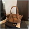 Bolso Cubo de Mano de Alta Gama Estilo Coreano para Mujer 2025 Invierno Nueva Moda Versátil para el Trabajo Hombro Cruzado
