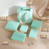 Caja de Almacenamiento de Joyería Azul y Rosa Versión en Blanco Tapa Cielo y Tierra Caja Neutra Cajón para Anillos y Pendientes Caja de Empaque para Joyería