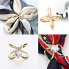 Hebilla para pañuelo de seda, anillo pequeño cuadrado para bufanda, broche de perla simple, sujetador versátil para chal, hebilla para esquina de ropa, accesorio creativo