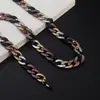Cadena para gafas de acrílico 24 colores color caramelo multicolor forma cóncava cuerda para gafas empaque individual 40g