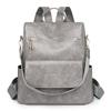 Mochila PU textura de couro macio bolsa feminina transfronteiriça nova bolsa de ombro grande capacidade simples bolsa de viagem moda bolsa de viagem