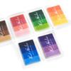 Almohadilla de tinta cóncava con degradado de 4 colores, disponible en stock, para niños, con cuenta de mano DIY, para imprimir sellos de goma, para pintar con los dedos, venta al por mayor