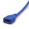 Línea de extensión USB 3.0 macho a hembra de cobre/línea de conexión de línea de transmisión de datos de alta velocidad USB azul de un solo cabezal Línea azul negra