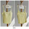 [Camiseta Primer Amor] 25 Primavera y Verano Nuevo Ropa de Mujer Tencel con Hilo Algodón de Bambú Camisola Chaleco con Copa Fija