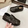 Zapatos de Cuero Pequeños Estilo Británico Suela Gruesa Tacón Oculto Dos Formas de Usar Hebilla de Cinturón de Moda Zapatos de Mujer 2026 Nuevos Mocasines sin Cordones Zapatos Individuales
