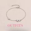 Pulsera de plata esterlina S925 con concha plateada, dulce belleza, diseño versátil de lujo ligero, alto sentido, pulsera para amigas, pulsera elegante y sencilla