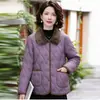 Chaqueta de Algodón con Forro de Terciopelo para Otoño e Invierno de Mamá, Elegante Chaqueta Corta de Algodón, Ropa de Invierno de Moda para Mujeres de Mediana Edad, Chaqueta de Algodón Cálida con Solapa